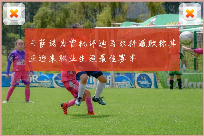 卡萨诺为曾批评迪马尔科道歉称其正迎来职业生涯最佳赛季